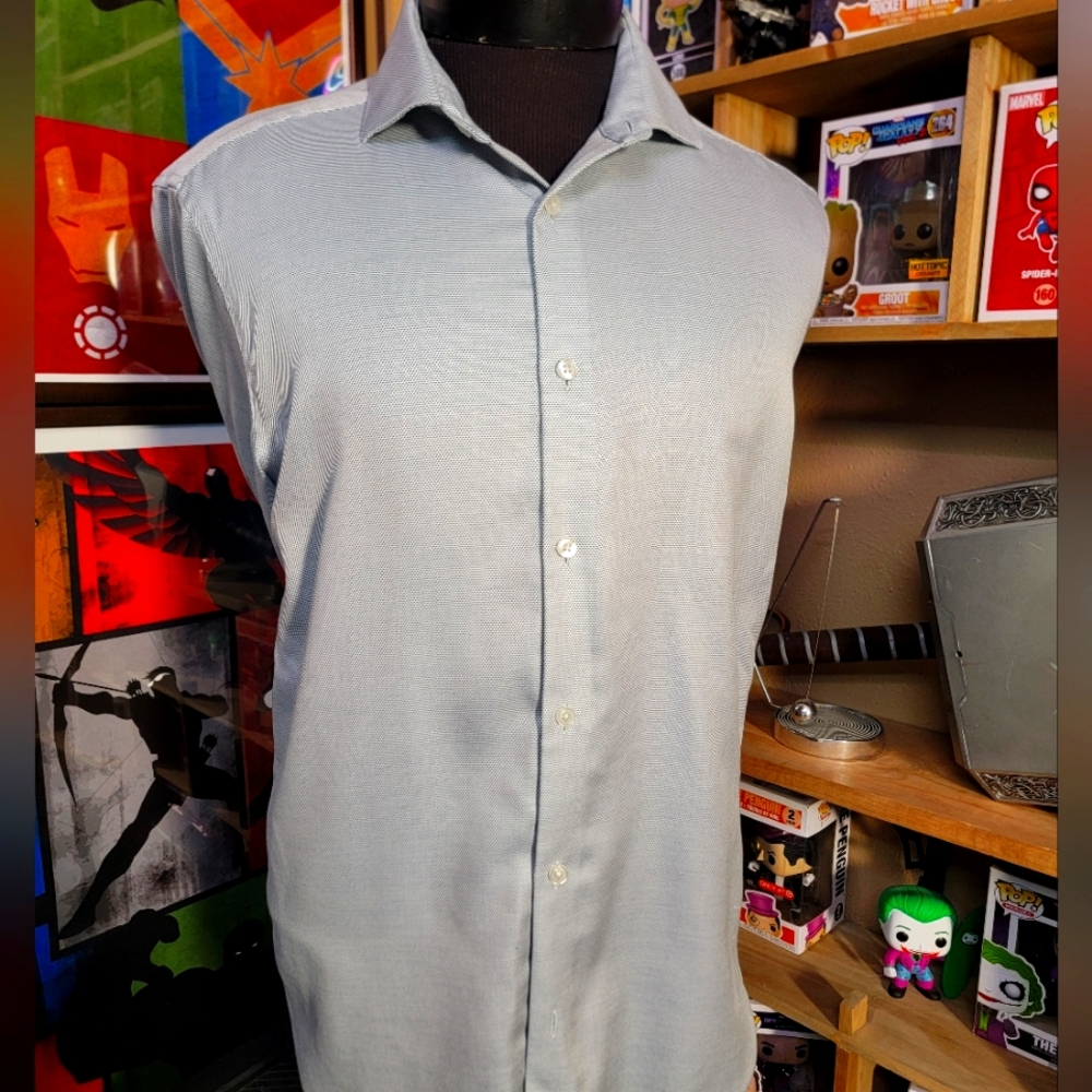 Greenish gray dress shirt
